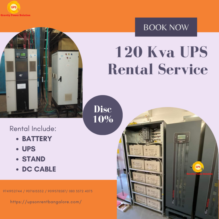 120 KVA Sinewave UPS Rental Service