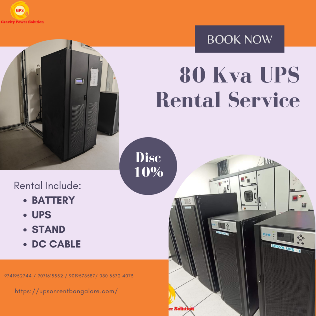 80 KVA UPS Rental Service